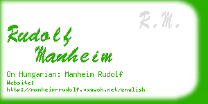 rudolf manheim business card